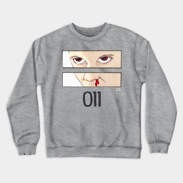 Eleven 011 Crewneck Sweatshirt by thedadwhodraws